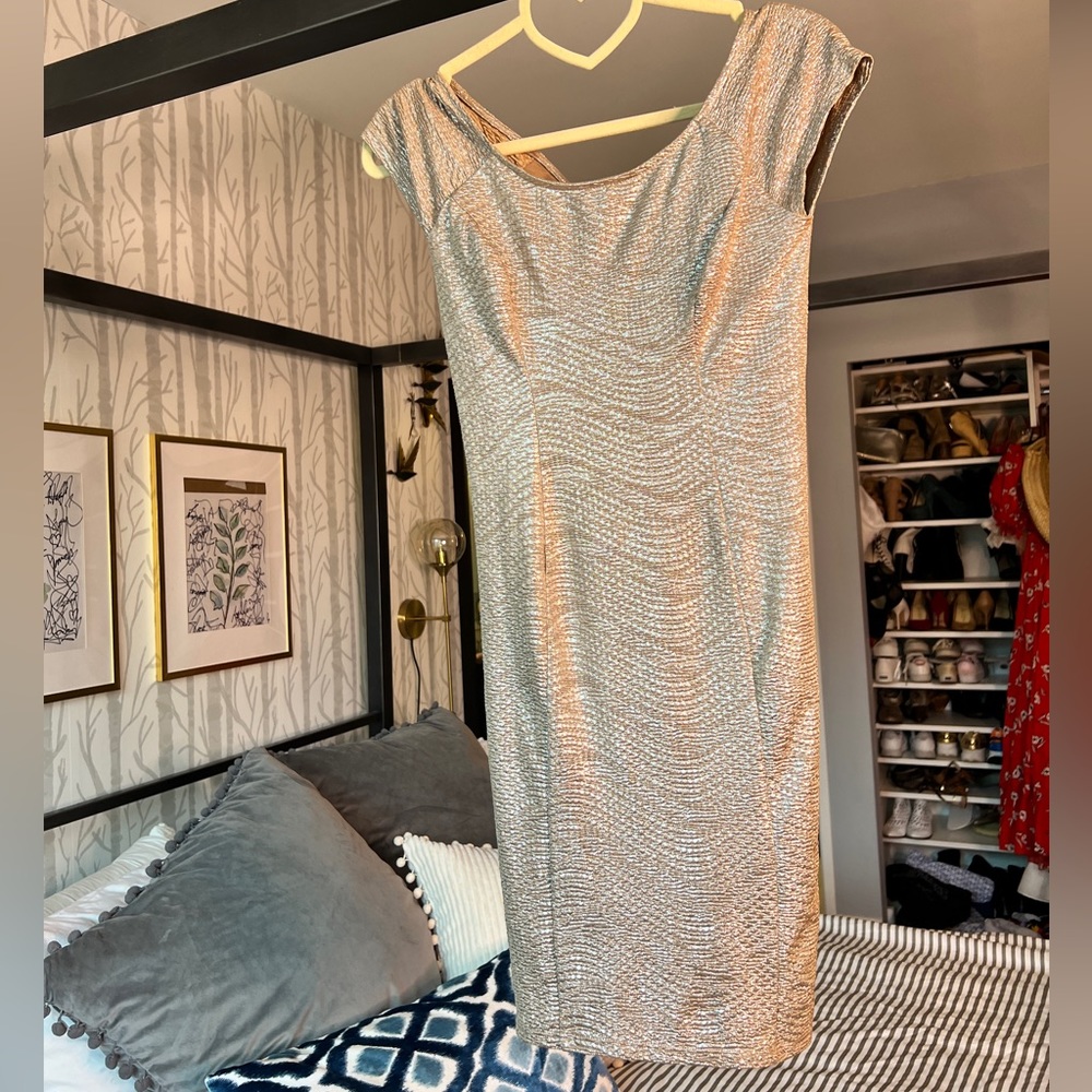Guess Metallic Cap Sleeve Bodycon Minidress Size 0
